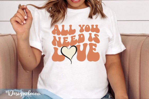 All You Need is Love Retro Sublimation Graphics