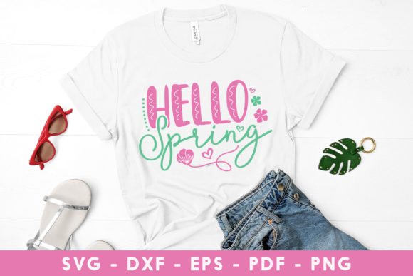 Hello Spring SVG: Graphics & Crafts Asset Review