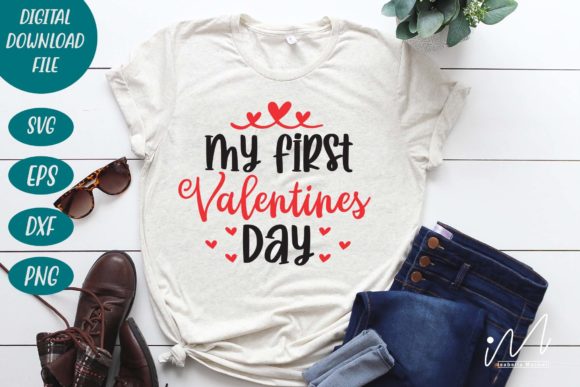 My First Valentines Day SVG Graphics for Crafts