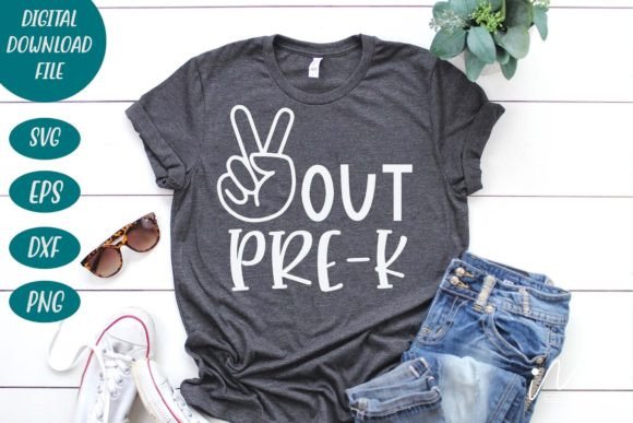 Peace out Pre K SVG Graphics for Crafts