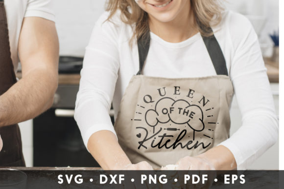 Queen of the Kitchen SVG Chef SVG: Graphics for Crafts & Branding