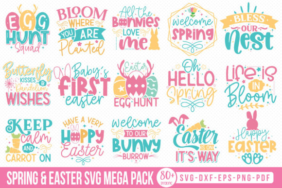 Spring Easter SVG Mega Pack: Graphics & Crafts Asset Review
