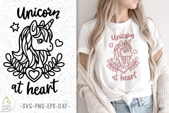 Unicorn at Heart SVG Design: Graphics for Crafts & Creative Publishing